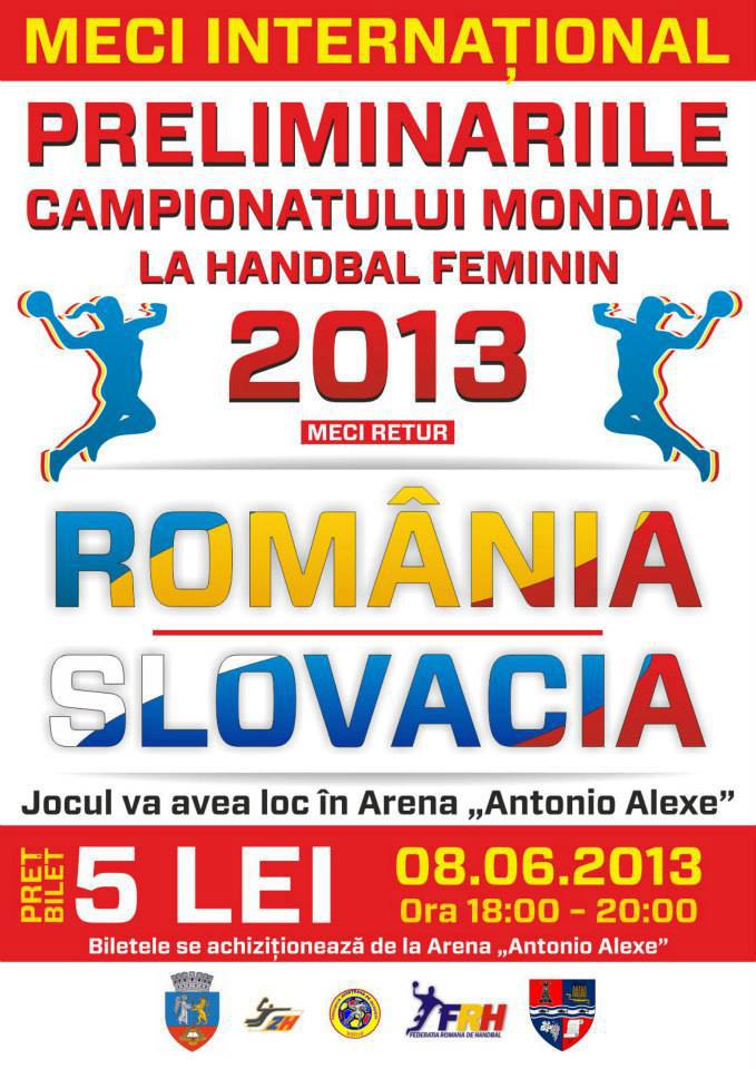 Romania - Slovacia, sambata, 8 iunie la Oradea